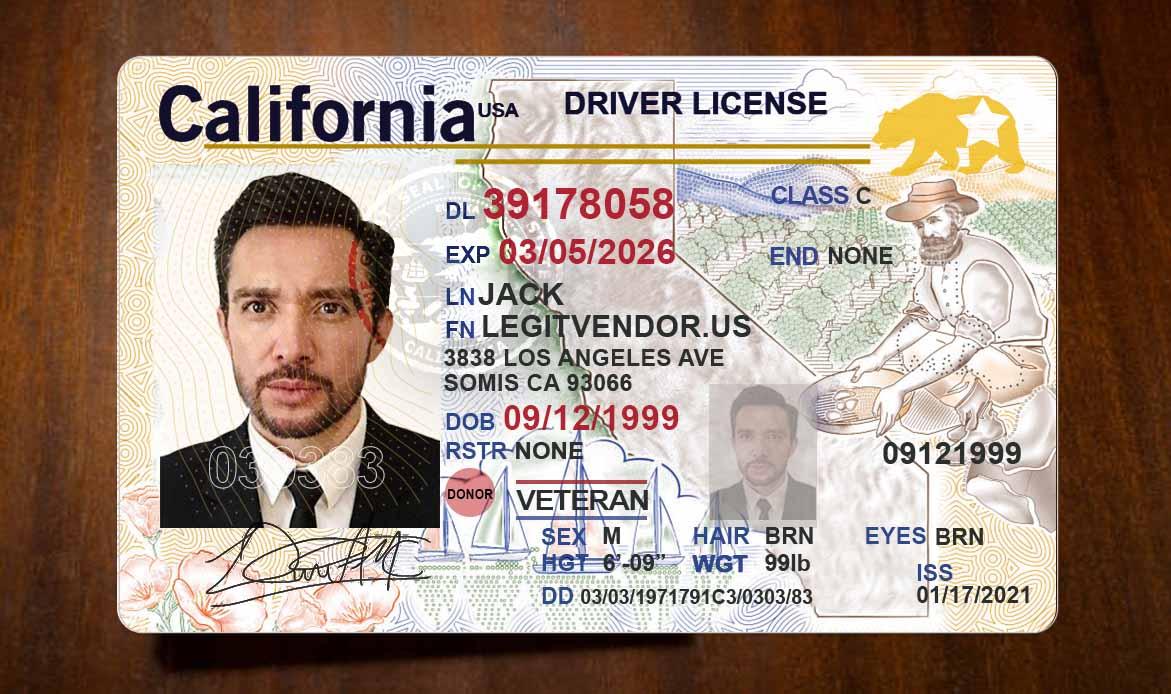 Buy fake California Driver's License